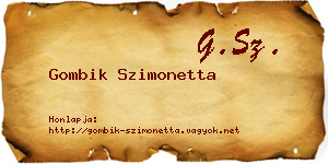 Gombik Szimonetta névjegykártya